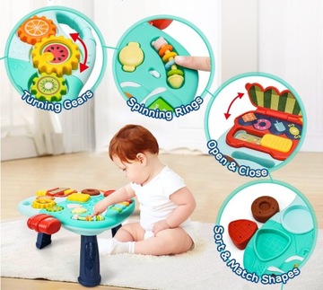 ИНТЕРАКТИВНАЯ ОБУЧАЮЩАЯ ПАНЕЛЬ ДЛЯ ДЕТЕЙ 2 В 1, ПИАНО 2 В 1, ИНТЕРАКТИВНАЯ НАСТОЛЬНАЯ ЕЗДА УОКЕР-ПУШЕР