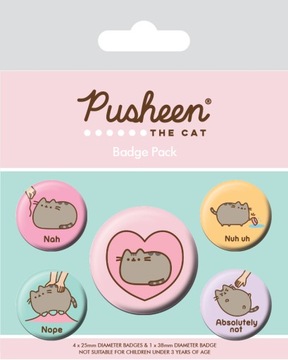 PUSHEEN przypinki zestaw 1 + 4