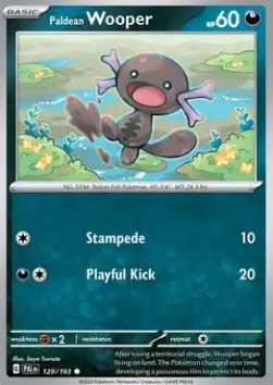 Oryginalna Karta Pokemon Paldea Evolved - Wooper PAL 129