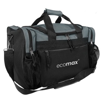 ECOMAX TORBA SPORTOWA NA RAMIĘ CZARNO-SZARA 80L