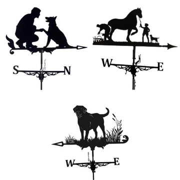 3x wiatrowskaz ogrodowy metalowy na zewnątrz