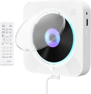 Bluetooth 5.1 Speaker z Odtwarzaczem CD na Montaż na Ścianie