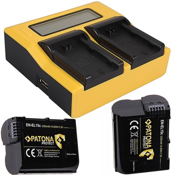 2x Akumulator PATONA PROTECT EN-EL15C + ładowarka