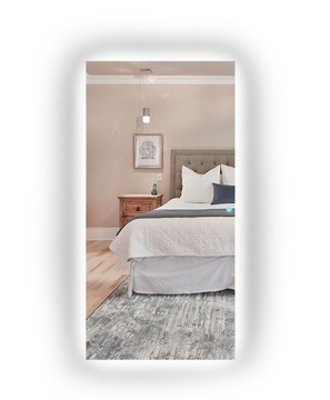 Lustro Srebrne LED Szlif 60x160 Włącznik Dotykowy