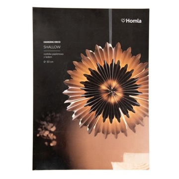 Бумажное украшение LED SHALLOW, натуральная Рождественская звезда 50 см.