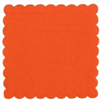SERWETKI ZĄBKOWANE 15x15cm POMARAŃCZOWE (200) RED PLAST