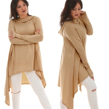 F570 Lady Kapur BLUZA TUNIKA z otworem na kciuk