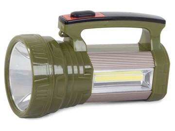 Latarka LED szperacz powerbank solar 500m ładowanie słońcem i gniazdka