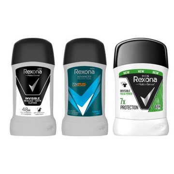 Antyperspirant dla mężczyzn Rexona Men w sztyfice zestaw 3x 50 ml