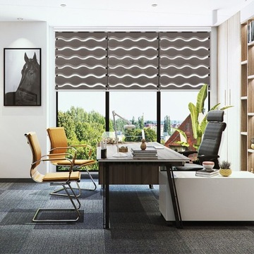 рулонные шторы день-ночь в кассете WAVE для балкона