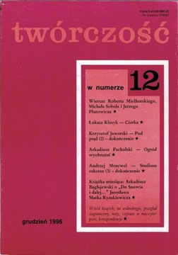 Twórczość nr 12/1996 Jaworski Pacholski Mencwel