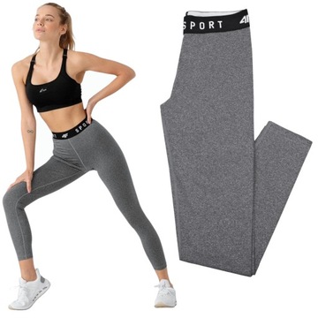 Legginsy Sportowe Damskie Fitness Treningowe 4F L