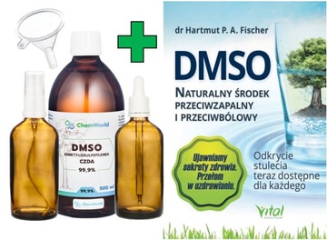 DMSO 99% 500ml atomizer + pipeta + lejek + książka