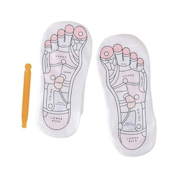 Skarpety do masażu stóp Oddychające skarpetki refleksologiczne do codziennego użytku 21,5 cm x 9 cm