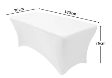 Скатерть-ЧЕХОЛ НА БАНКЕТНЫЙ СТОЛ, БЕЛАЯ, 180x76см, ЭЛАСТИЧНАЯ