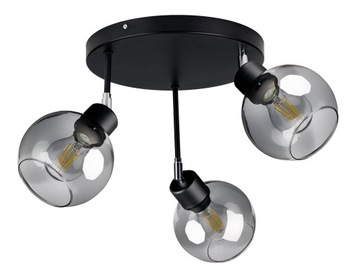 LAMPA sufitowa PLAFON ŻYRANDOL ruch KULA Szklana 3