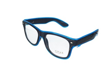 СВЕТОДИОДНЫЕ ОЧКИ, НА БАТАРЕЯХ, ПРОЗРАЧНЫЕ ЛИНЗЫ, СМЕШАНИЕ ЦВЕТОВ E1851EMAJ