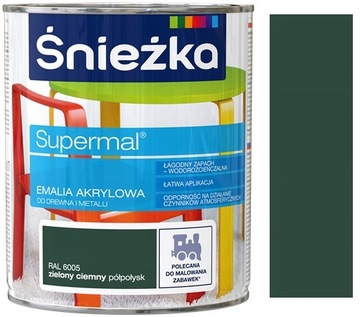 ŚNIEŻKA EMALIA AKRYL.ZIELONY CIEM 6005 PÓŁPOŁ 0.8L