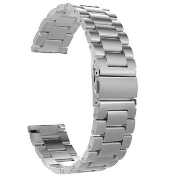 BRANSOLETA PASEK STALOWY do SMARTWATCH 20MM SREBRO