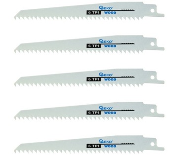 Brzeszczoty do pił szablastych 150mm 6TPI Geko