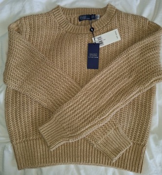 Polo Ralph Lauren luksusowy sweter z lnem M/L