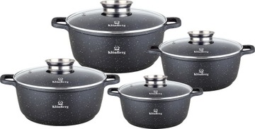 Zestaw garnków KlonBerg PREMIUM aluminiowe 8 el.KB4024