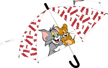 PARASOL DLA DZIECI PARASOLKA LEKKA DZIECIĘCA CZERWONA TOM AND JERRY