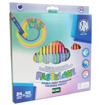Двухсторонние мелки PASTEL Точилка ASTRA 24/48