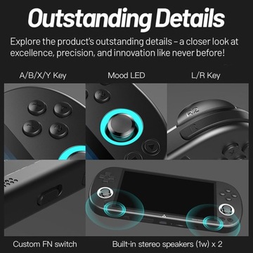 Портативная игра Trimui Smart Pro, 4,96 дюйма, экран 720p, 128 ГБ, Ips, черный