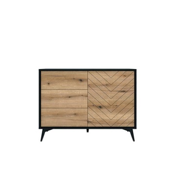 Комод с тремя ящиками и шкафом для гостиной.