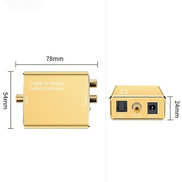KONWERTER CYFROWO ANALOGOWY DAC HQ PRZETWORNIK SPDIF + ADAPTER + KABEL 1m