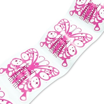 Формы для наращивания ногтей 50шт Butterfly Pink