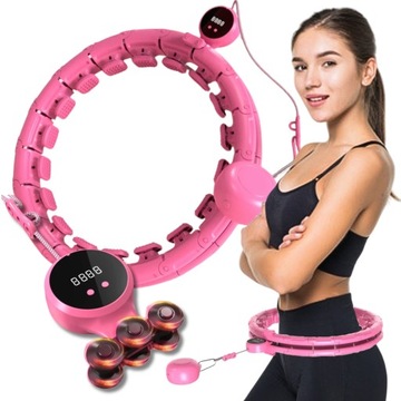 HULA HOP Z OBCIĄŻENIEM I LICZNIKIEM DO ĆWICZEŃ SMART Z WYPUSTKAMI PLUS SIZE