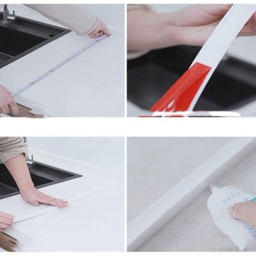 СИЛИКОНОВЫЙ ПОРОГ ДЛЯ ДУША 200 СМ, УПЛОТНИТЕЛЬНАЯ ПОЛОСКА ДЛЯ РАКОВИНЫ