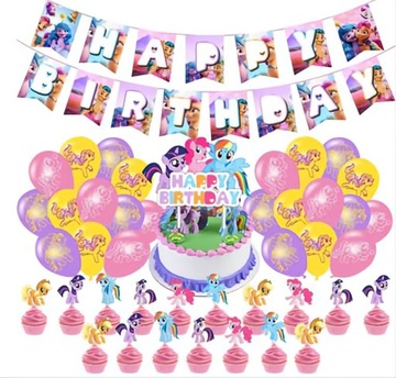 ZESTAW NA URODZINY BALONY DZIECI MY LITTLE PONY