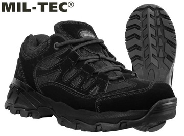 BUTY TAKTYCZNE WOJSKOWE Trekkingowe MIL-TEC SQUAD 2,5" Skórzane Czarne 45