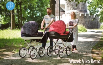 Детская коляска VIKO RETRO CHROME 3в1, глубокая