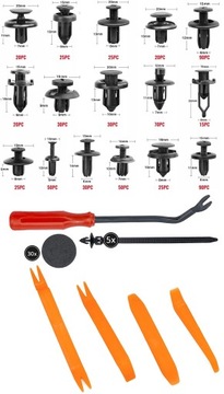 АВТОМОБИЛЬНЫЕ ЗАЖИМЫ ЗАЖИМЫ АВТОМОБИЛЬНЫЕ ШПИЛЬКИ ОБИВКА 1240 ШТ. СНЯТИЕ В СБОРЕ