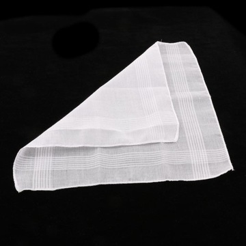 3 шт. Мужской белый хлопковый носовой платок классический Hankies Square.