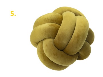 Jasiek LUX декоративная подушка из бархатного шара с узлом