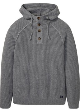 B.P.C sweter męski szary z kapturem XL.