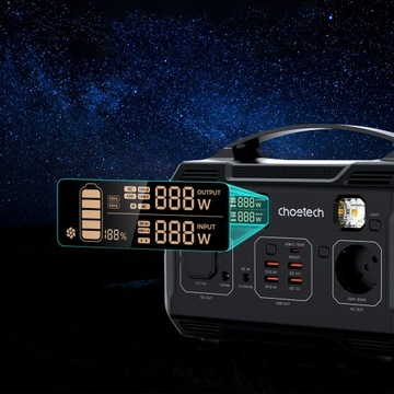 Портативная туристическая станция Power Bank 281Wh 300W LED - черная