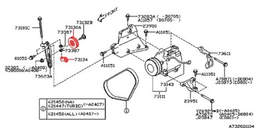 ROLKA NAPINACZ PASKA KLIMATYZACJI SUBARU LEGACY OUTBACK FORESTER IMPREZA