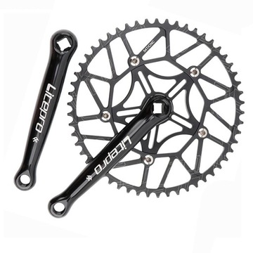 Solidny mechanizm korbowy do roweru składanego, czarny 54T