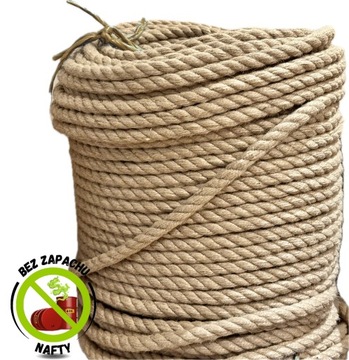 Lina Jutowa 20mm, 20m |Gruby sznur | Mocna BEZZAPACHOWA Bezwonna PREMIUM!