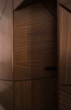 Fornirowane okładziny ścian, drzwi ukryte