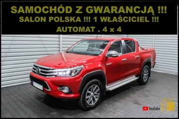 Toyota Hilux VIII Podwójna kabina 2.4 D-4D 150KM 2016 Toyota Hilux Salon POLSKA + Serwis TOYOTA + Navi +