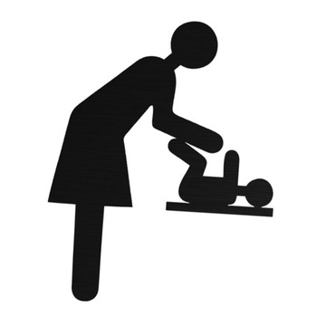 Znak na drzwi Baby Change Oznakowanie na drzwiach ze stali nierdzewnej