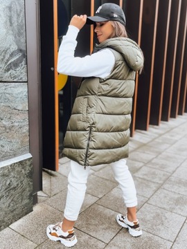 ЖИЛЕТ СТЕГАНЫЙ ЖЕНСКИЙ С КАПЮШОНОМ, размер. XXL