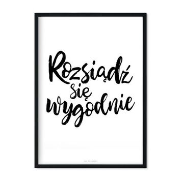 Plakat Rozsiądź się wygodnie Zabawny Łazienka A4